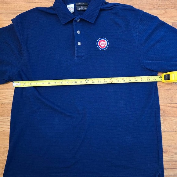 Vintage 80s 90s Cubs Blue Polo Shirt XL Antigua Performance MLB Mens Embroidered - Picture 5 of 6